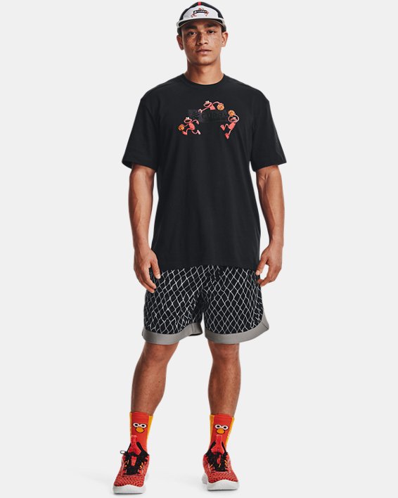 Men's Curry Elmo Dribble Short Sleeve, Black, pdpMainDesktop image number 0